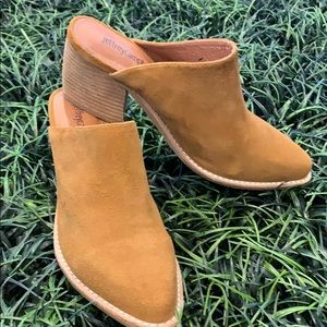 Jeffrey Campbell Tan, Suede Western Mule Boots 6.5